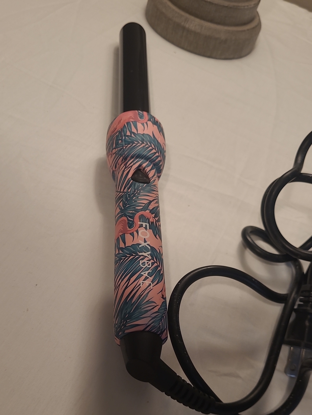 FOXYBAE Pink Tropical Print Curling Wand